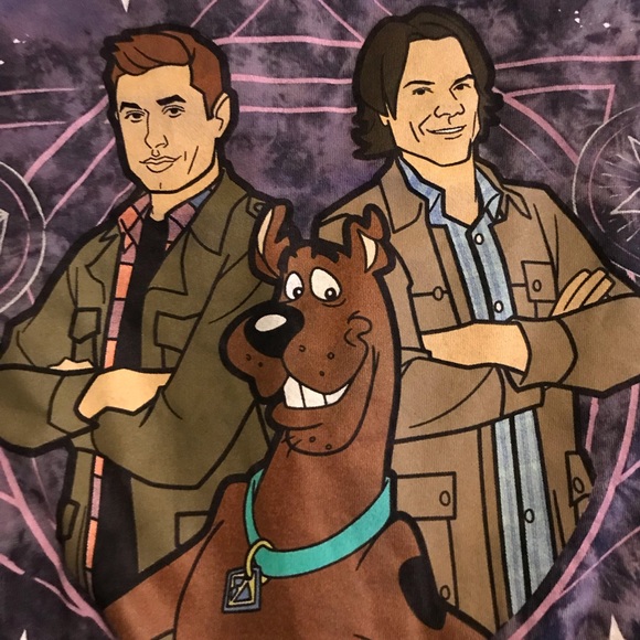 Hot Topic Tops - Supernatural Scooby-Doo Purple Tie-Dye Shirt Hot Topic Tops - Supernatural Scooby-Doo Purple Tie-Dye Shirt